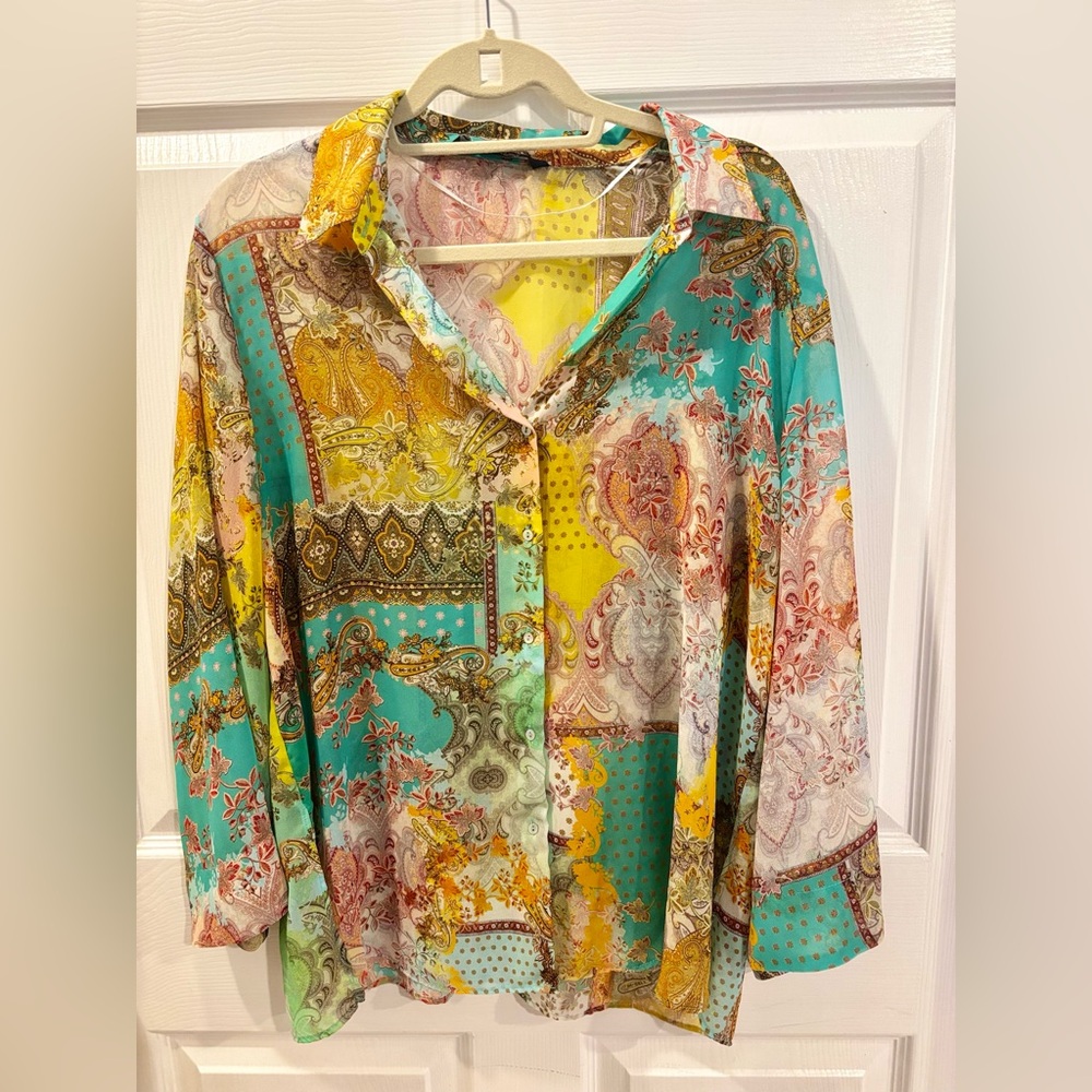 Zara Women’s Floral Print Multicolored Blouse